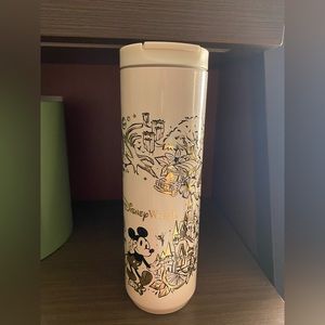 Pearl & Gold-Colored Walt Disney World Starbucks Tumbler BNWT
